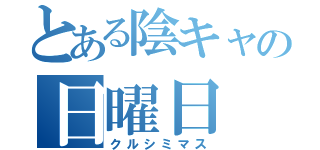 とある陰キャの日曜日（クルシミマス）