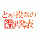 とある投票の結果発表（ほに巣）