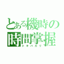 とある機時の時間掌握者（トキバカリ）