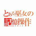 とある巫女の記憶操作（エリオット）