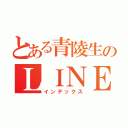 とある青陵生のＬＩＮＥ（インデックス）