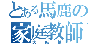 とある馬鹿の家庭教師（大妖精）