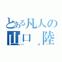 とある凡人の山口　陸（バカ）