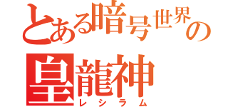 とある暗号世界の皇龍神（レシラム）