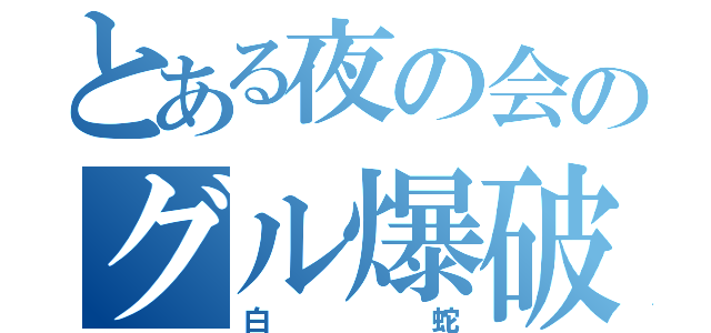 とある夜の会のグル爆破（白蛇）