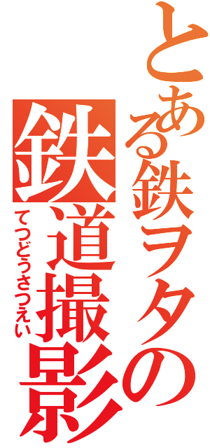 とある鉄ヲタの鉄道撮影（てつどうさつえい）