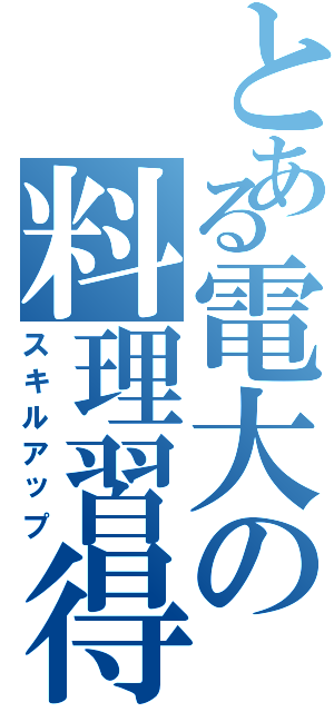 とある電大の料理習得（スキルアップ）