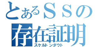 とあるＳＳの存在証明（スケルトンダウト）