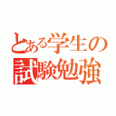 とある学生の試験勉強（）