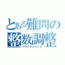 とある難問の整数調整（ブラックジャック）