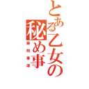 とある乙女の秘め事（禁則事項）