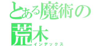 とある魔術の荒木（インデックス）