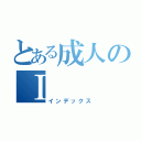 とある成人のⅠ（インデックス）