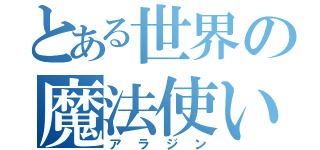 とある世界の魔法使い（アラジン）