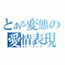 とある変態の愛情表現（ストーキング）