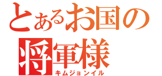 とあるお国の将軍様（キムジョンイル）