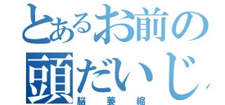 とあるお前の頭だいじょうぶか？（脳萎縮）