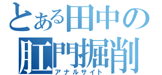 とある田中の肛門掘削（アナルサイト）