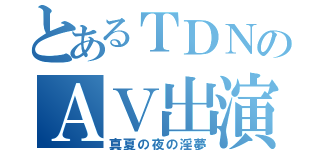 とあるＴＤＮのＡＶ出演（真夏の夜の淫夢）