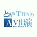 とあるＴＤＮのＡＶ出演（真夏の夜の淫夢）