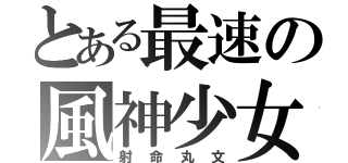 とある最速の風神少女（射命丸文）