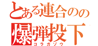 とある連合のの爆弾投下（コラガゾウ）