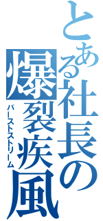 とある社長の爆裂疾風弾（バーストストリーム）