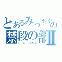 とあるみっちゃんの禁段の部屋Ⅱ（（´・ω・｀）もきゅん）