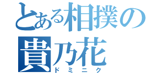 とある相撲の貴乃花（ドミニク）