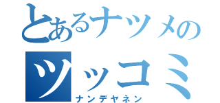 とあるナツメのツッコミ（ナンデヤネン）