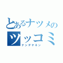 とあるナツメのツッコミ（ナンデヤネン）