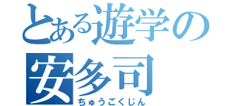 とある遊学の安多司（ちゅうごくじん）