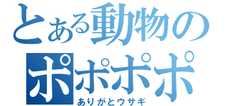 とある動物のポポポポ～ン（ありがとウサギ）