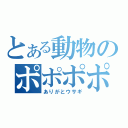 とある動物のポポポポ～ン（ありがとウサギ）