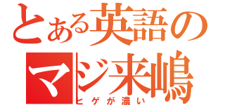 とある英語のマジ来嶋（ヒゲが濃い）