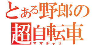 とある野郎の超自転車（ママチャリ）