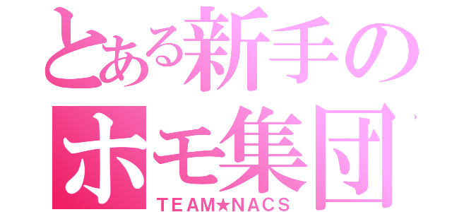 とある新手のホモ集団（ＴＥＡＭ★ＮＡＣＳ）