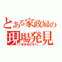 とある家政婦の現場発見（家政婦は見た！）