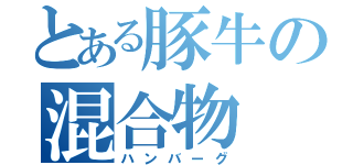 とある豚牛の混合物（ハンバーグ）