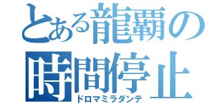 とある龍覇の時間停止（ドロマミラダンテ）