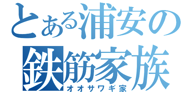 とある浦安の鉄筋家族（オオサワギ家）