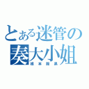 とある迷管の奏大小姐（根本腹黑）