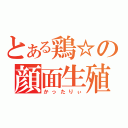 とある鶏☆の顔面生殖器（かったりぃ）