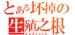 とある坏掉の生殖之根（ｂａｄｃｏｃｋ）