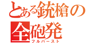 とある銃槍の全砲発（フルバースト）