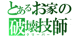 とあるお家の破壊技師（クリーパー）