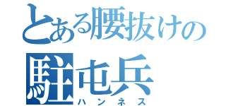 とある腰抜けの駐屯兵（ハンネス）