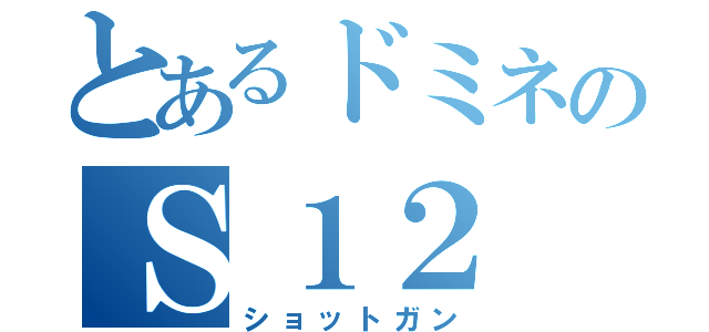 とあるドミネのＳ１２（ショットガン）