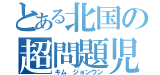 とある北国の超問題児（キム　ジョンウン）