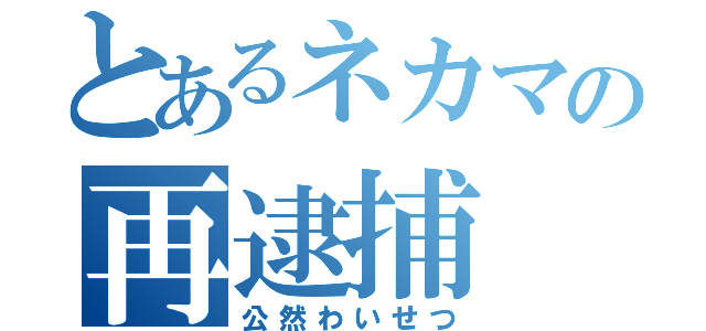 とあるネカマの再逮捕（公然わいせつ）